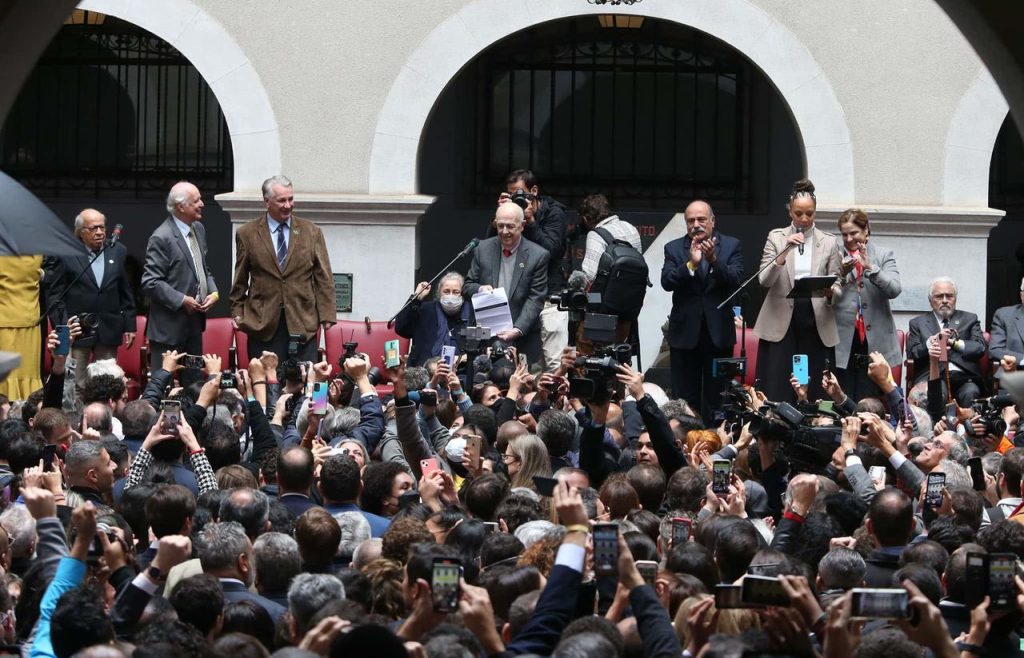 Ato pela democracia na Faculdade de Direito da USP