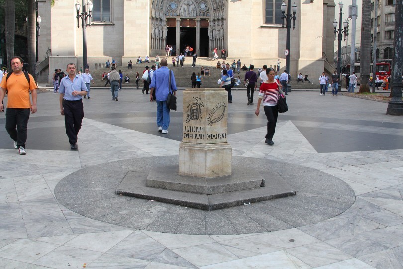 Marco Zero de São Paulo na Praça da Sé