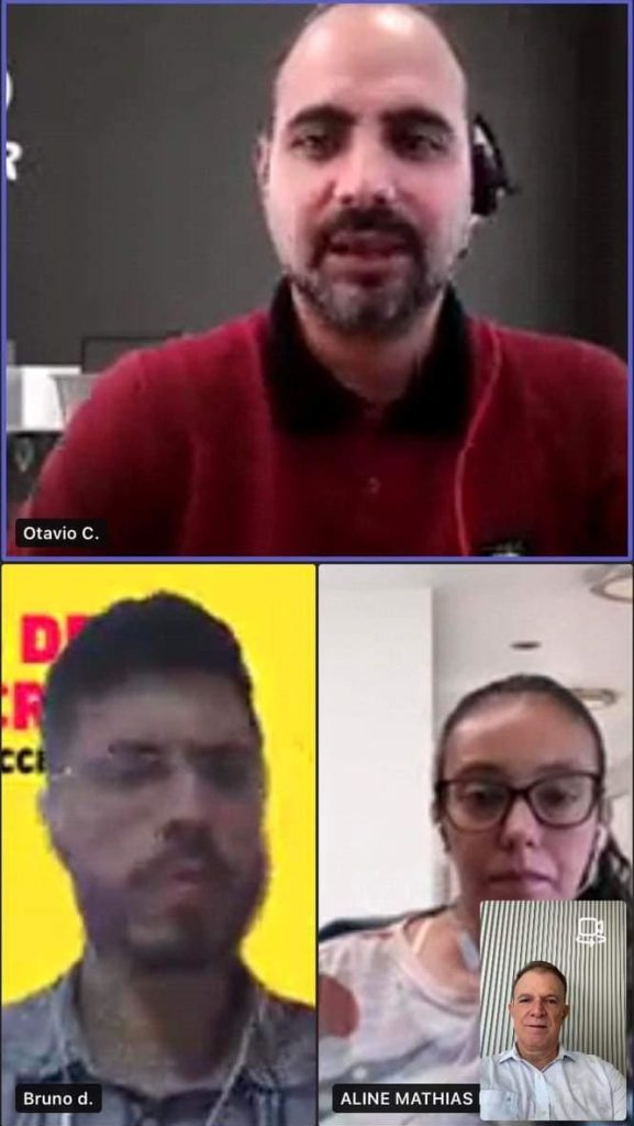 Luis Camargo em reunião virtual com a CCR