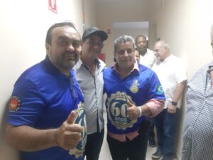 Cabeça e José Carlos Santos na festa de aniversário do Sindicato dos Metalúrgicos de Guarulhos