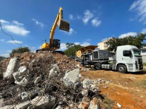 Usina móvel da reciclagem de resíduos da construção civil