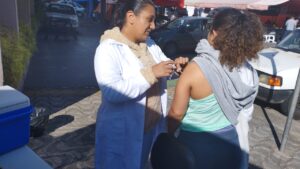 Mutirão de vacinação na avenida Amazonas
