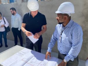 Camargo nas obras do Centro Especializado de Exames