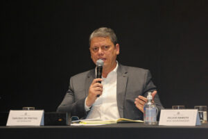 Tarcísio de Freitas, governador, na 3ª Reunião do PPI