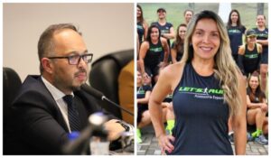 João Luiz, vereador, e Gilmara Lucchesi, criadora da Let's Run
