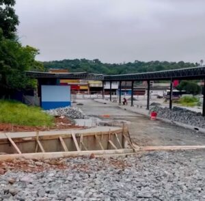 Obras do Terminal Rodoviário do Parque Rodrigo Barreto