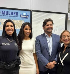 Clau Camargo, André do Prado e Professora Cris