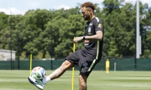 Neymar, treino da Seleção Brasileira