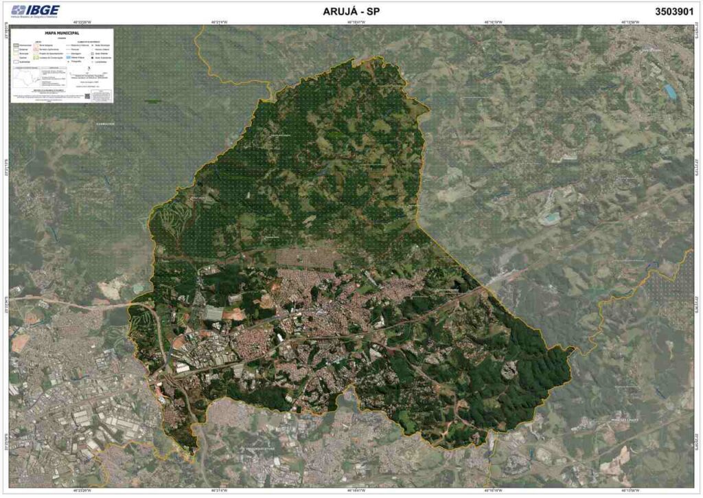 mapa de Arujá IBGE